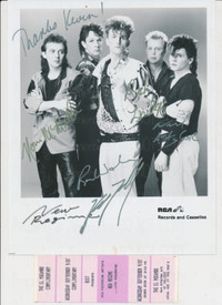New Regime RCA Canada 8x10 B&W Photo + El Mocambo Ticket-1987