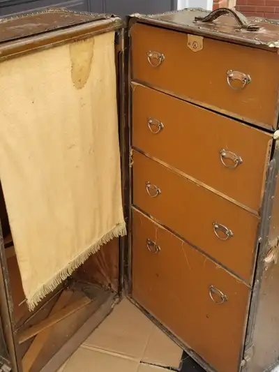 ANTIQUE WARDROBE TRUNK, View more