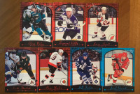 Lot of 7 2000-01 Topps Premier Plus Hockey Cards (Worn)