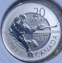 2013 Canada $20 Silver Dollar 'HOCKEY' coin .9999 Fine Silver!