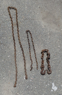 Vintage Steel Chains, for Towing, Logging, Farming, Construction