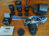 TESTED SLR Kit Praktica B200 + 4 lenses, strap, case, flash