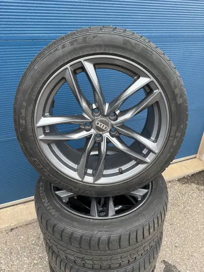 Winter Audi rims and tire set of 4 18 Inch Audi rims S line rims Audi wheels • Set of 4 • 5x112 Bolt...