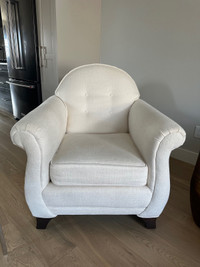Ethan Allen accent chair, off white color