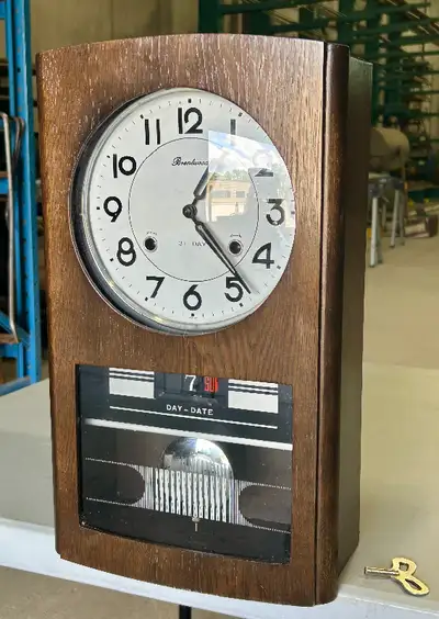 “Brentwood” 31 Day Wall Clock (w Pendulum & Key), View more