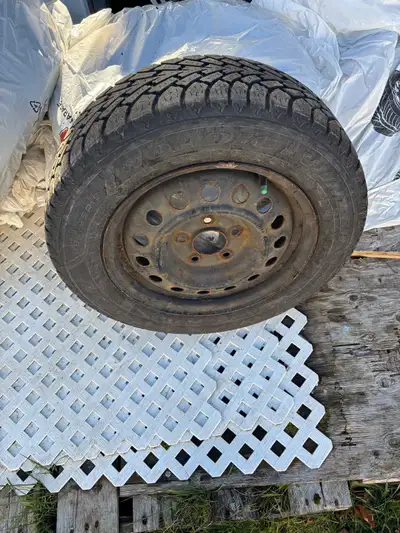 I am selling four 4 mounted on a steel rim, which is perfect for providing traction and safety durin...