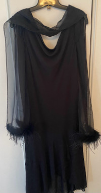 Asymmetrical Sleeveless Dress - Black