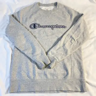 Champion Reverse Weave Spellout Sweatshirt Mens Medium Grey Sewn, View more