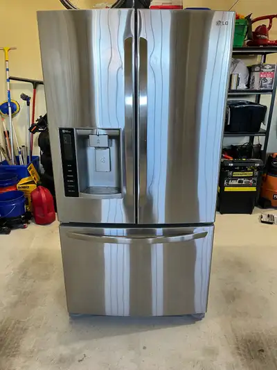 LG French Door refrigerator. 24 cu. Ft. Stainless steel. 36” wide. Model lg lfx25974ST. Selling as i...
