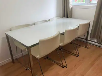 Ensemble de salle à manger moderne – Table + 6 chaises, View more