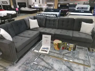 Dark Grey Sectional Sofa Available For Sale , View more
