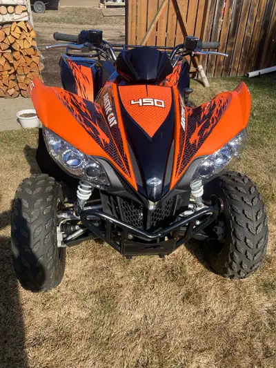 2015 Arctic cat 450 XC , high and low range, shift on fly 4X4 , rear rack and trailer hitch, mint co...
