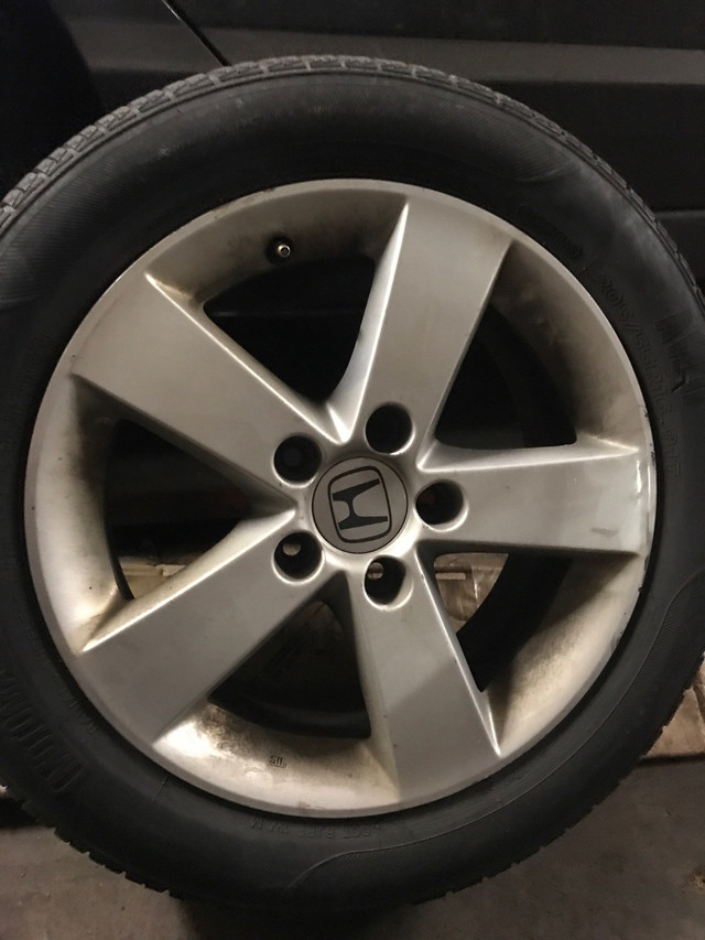 4 Honda Civic 16X6.5  ALLOY 5 SPOKE RIMS in Other Parts & Accessories in City of Toronto - Image 4