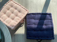 Blue&pink Pouf, seat cushion