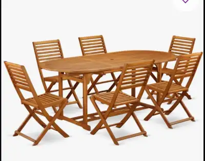 8 Piece Patio Outdoor Acacia Wood Furniture, View more