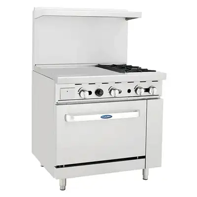 Atosa 2 Burners+ 24" Griddle Stove Top Range-Natural Gas/Propane, View more
