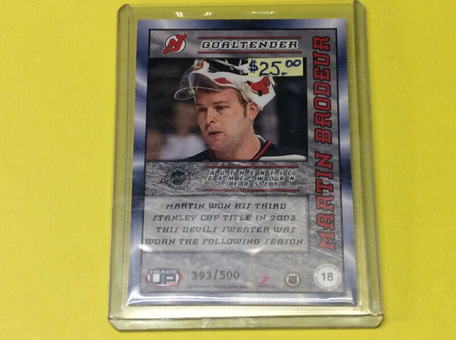 Hockey Cards - Martin Brodeur Rookie & Jersey Card $35 in Arts & Collectibles in Ottawa - Image 4