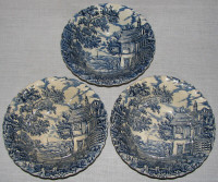 Antique Blue Bowl The Hunter by Myott Made in England 3 Lot