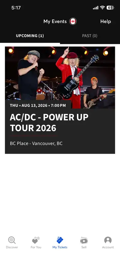 AC/DC Power Up Tour Tickets, View more
