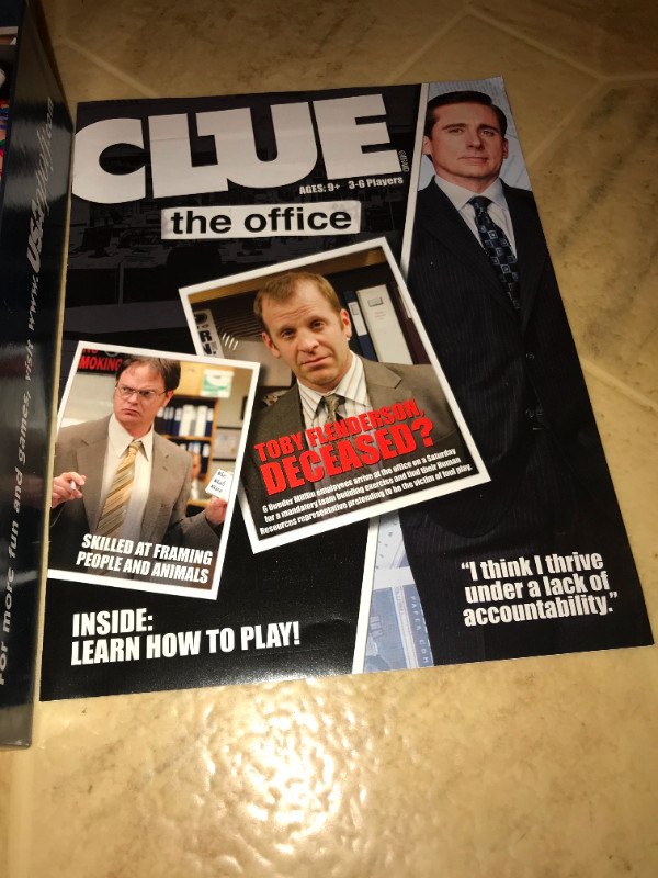 Clue THE OFFICE Board Game 100% Complete 9 collectible Tokens in Toys & Games in St. Catharines - Image 4