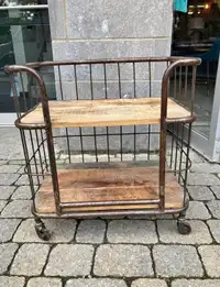 Bar cart on wheels 