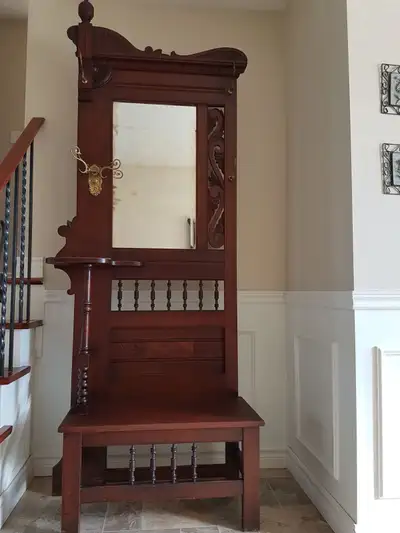 Antique Hall Tree for Sale, View more