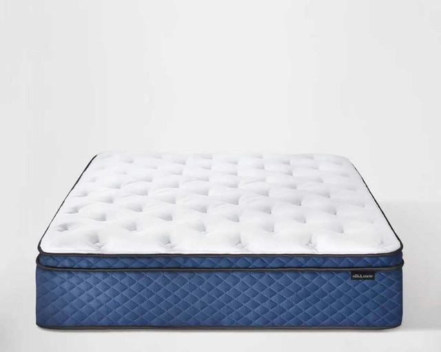 Queen Bed & Mattress - Ikea Hauga Silk & Snow SS Hybrid in Beds & Mattresses in City of Toronto - Image 3