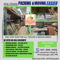 MOVING & PACKING SUPPLIES - BIG BIG SAVINGS!