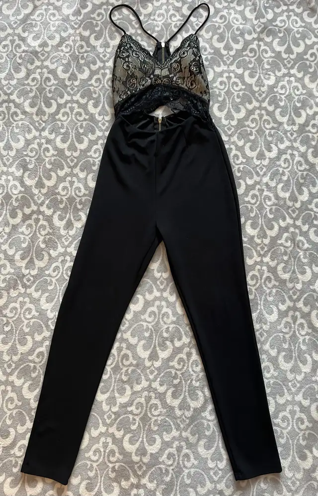 ReVamped Women’s Black Lacy Jumpsuit in Women's - Tops & Outerwear in Oshawa / Durham Region - Image 2