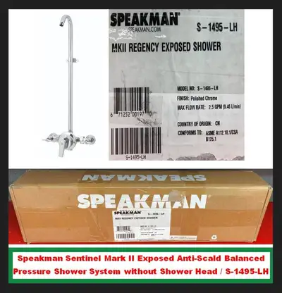 (NEW) Speakman Sentinel Mark II Exposed Shower System S-1495-LH, View more