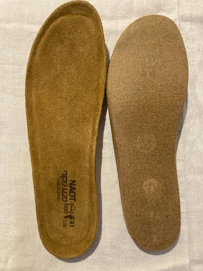 NAOT WOMENS 41 10 REPLACEMENT FOOTBEDS Suede Cork Insoles, View more