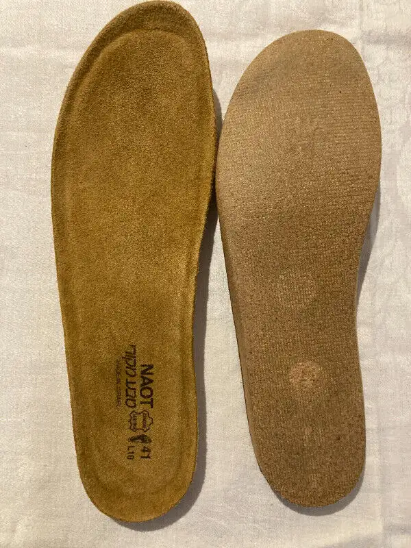 NAOT WOMENS 41 10 REPLACEMENT FOOTBEDS Suede Cork Insoles in Women's - Shoes in Calgary - Image 2