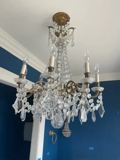 Antique glass chandelier , View more