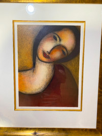 Issa Shojael Picasso Style Young Woman Signed Ltd Ed