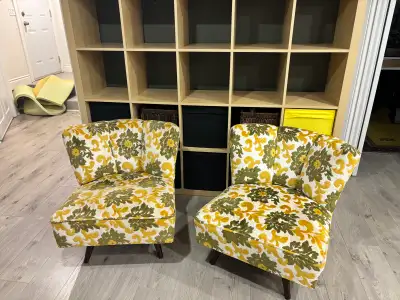 Vintage Floral Pattern 60’s Chairs, View more