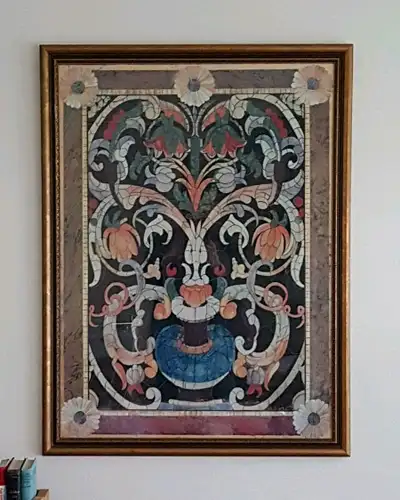 This is a very large Framed Print in the Style of William Morris ( father of Arts and Crafts Movemen...