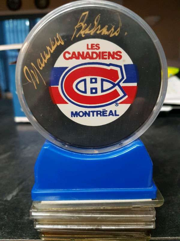 Autographed Maurice Richard Puck in Arts & Collectibles in Cambridge