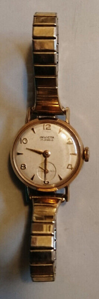 Vintage Invicta Fond Acier Inoxydable 17 Jewels Ladies Watch