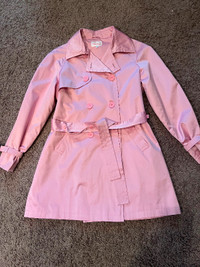 Ladies Pink Coloured Coat Size Large