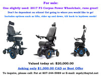 2017 F3 Corpus Power Wheelchair