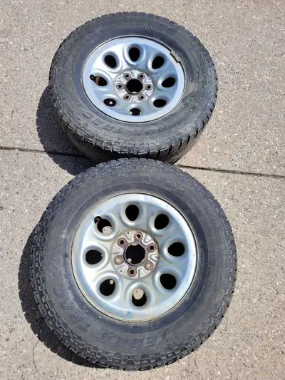 Two 265/70/17 Hercules Terra Trac AT2 All Season Tires with 17 Inch Rims Rim Bolt Pattern : 6x139.7