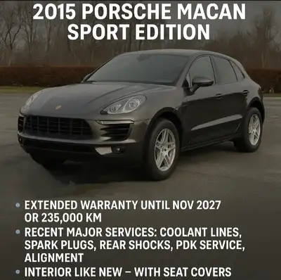 For Sale: 2015 Porsche Macan Sport Edition – Immaculate Condition with Warranty, Needs Nothing! Has...