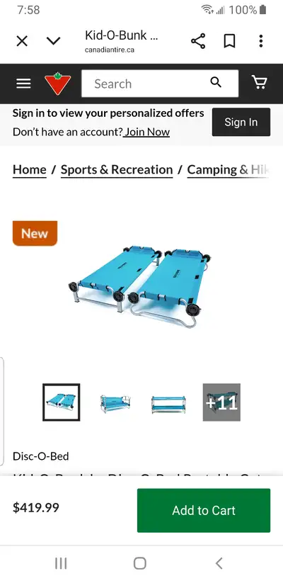 Kid-o-Bunk beds, can be used as single or stacked as bunk beds. Great for camping, also assembleds a...