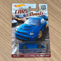 Hot Wheels Premium Cars & Donuts Subaru Impreza WRX Blue Gold