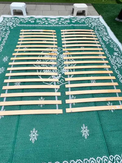 Set of wooden bed slats for a Queen bed frame, View more