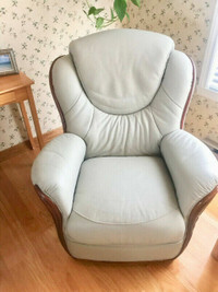 Fauteuil en cuir d’Italie comme neuf