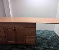 Desk and cabinet 