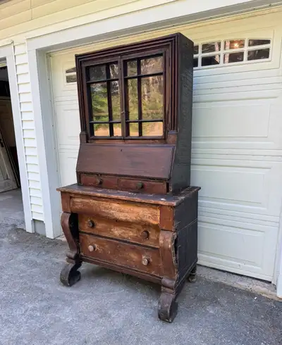 Empire Secretary Desk / Bookcase, 1800’s. $450., View more