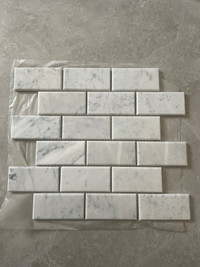 2X4 Marble Carrera Mosaic Brick Tile