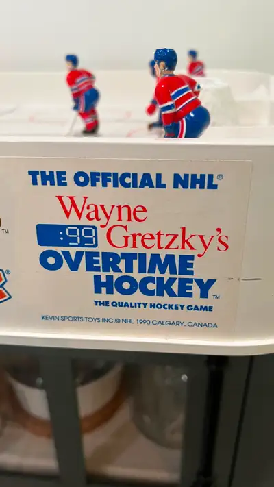 Selling a vintage Wayne Gretzky table hockey game featuring the L.A. Kings vs Montreal Canadiens. ✔️...